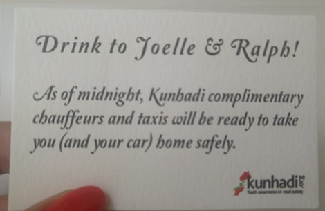 Joelle & Ralph Collaborate with Kunhadi to raise drunk driving awareness on their wedding day