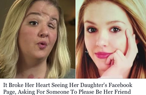 It broke her heart to see her daughters Facebook status, asking someone to please be her friend