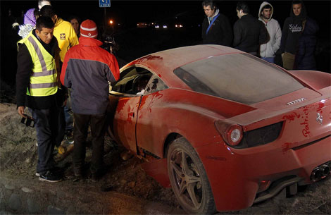 Arturo Vidal arrested on suspicion of drink driving after smashing Ferrari in late night horror crash